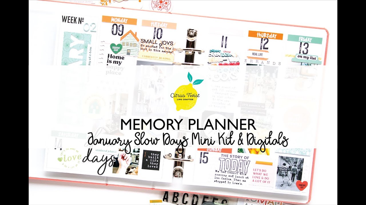 Citrus Twist Kits Design Team | Slow Days Mini Kit & Digitals | Memory Planner Spread