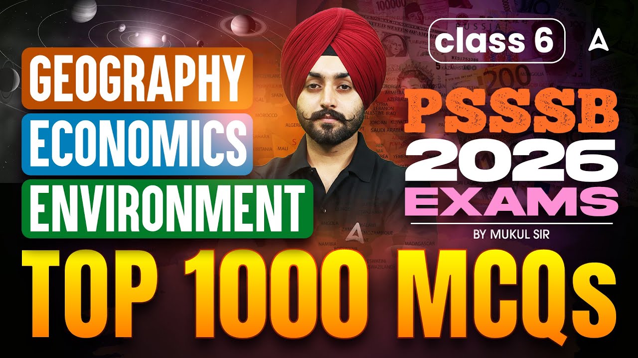 PSSSB Exams Preparation 2026 | PSSSB GK GS Questions | Class #6 | Top 1000 GK GS MCQs By Mukul Sir