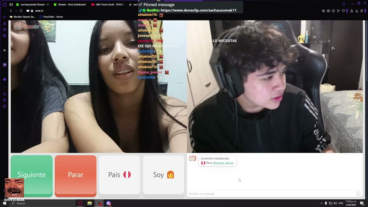 SachaUzumaki En OMEGLE xd | Sacha 02-03-2025