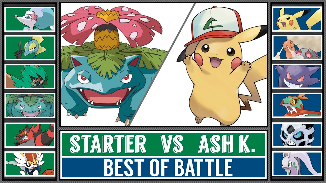 ASH vs STARTER POK&Eacute;MON (Themed Battle)