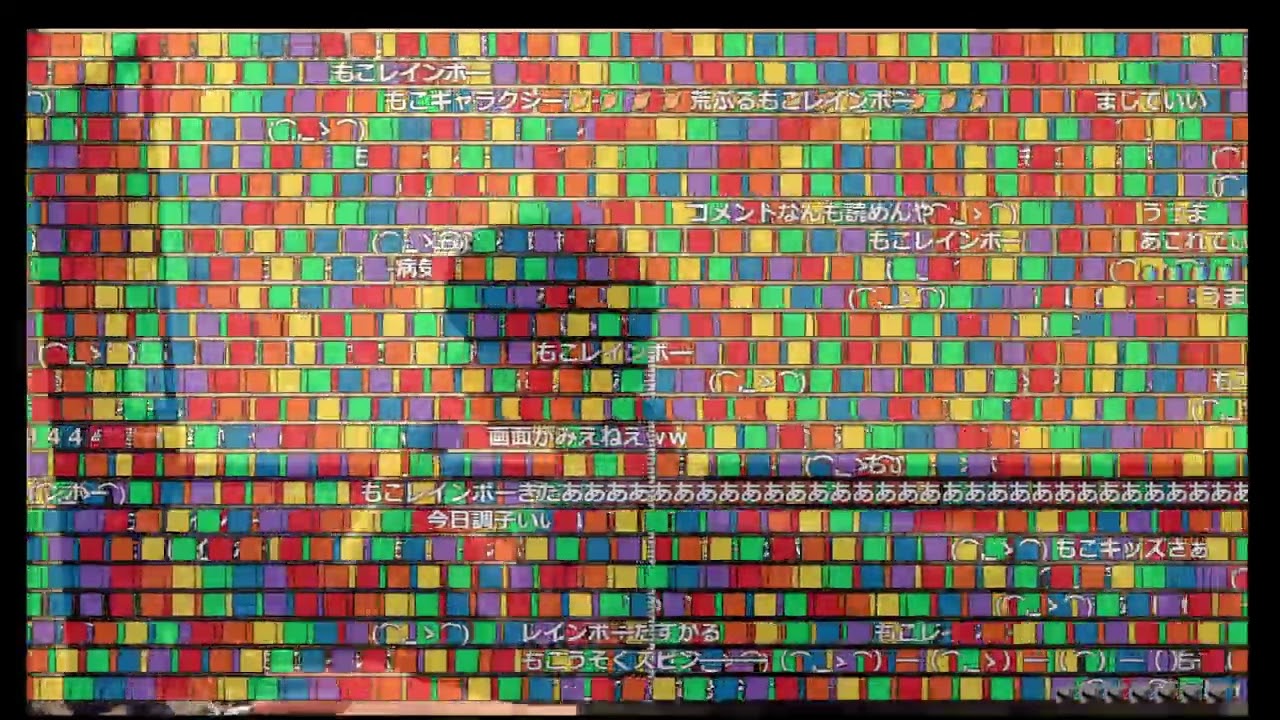 画面いっぱいのもこレインボーを背負って歌いきるもこう【2023/04/16】
