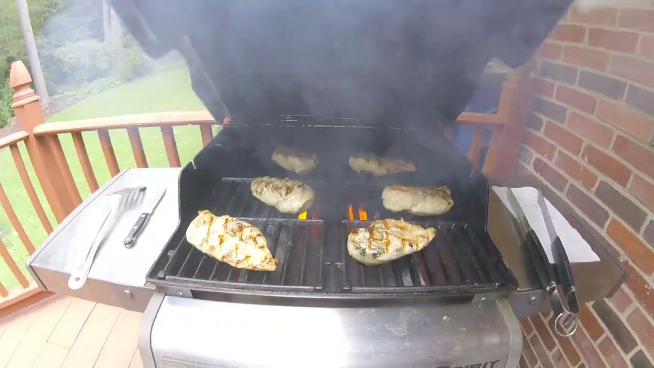 Chicken On the Grill... a sneak peek and lowering the Flame.