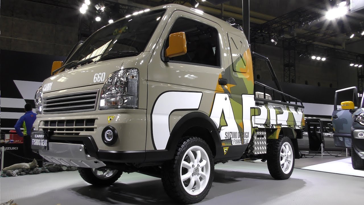 [4K]Japanese Mini Truck (Kei truck)Japan's mini car (kei car) CARRY (SUZUKI) Pickup truck