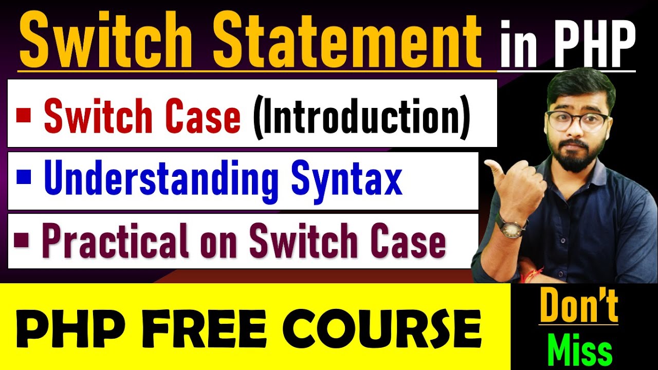 PHP Tutorial -  Switch Case Statements in php | PHP Switch Statement #php_tutorial