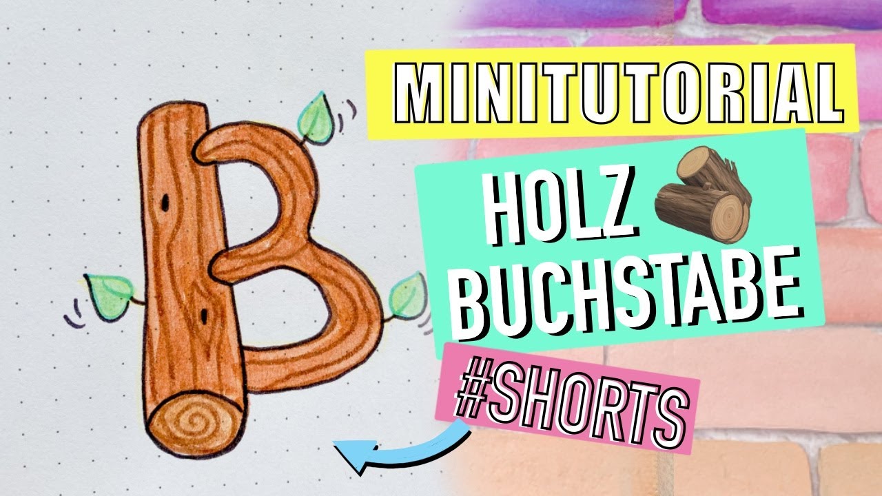Maltutorial Holzbuchstabe #shorts​​ || Foxy Draws