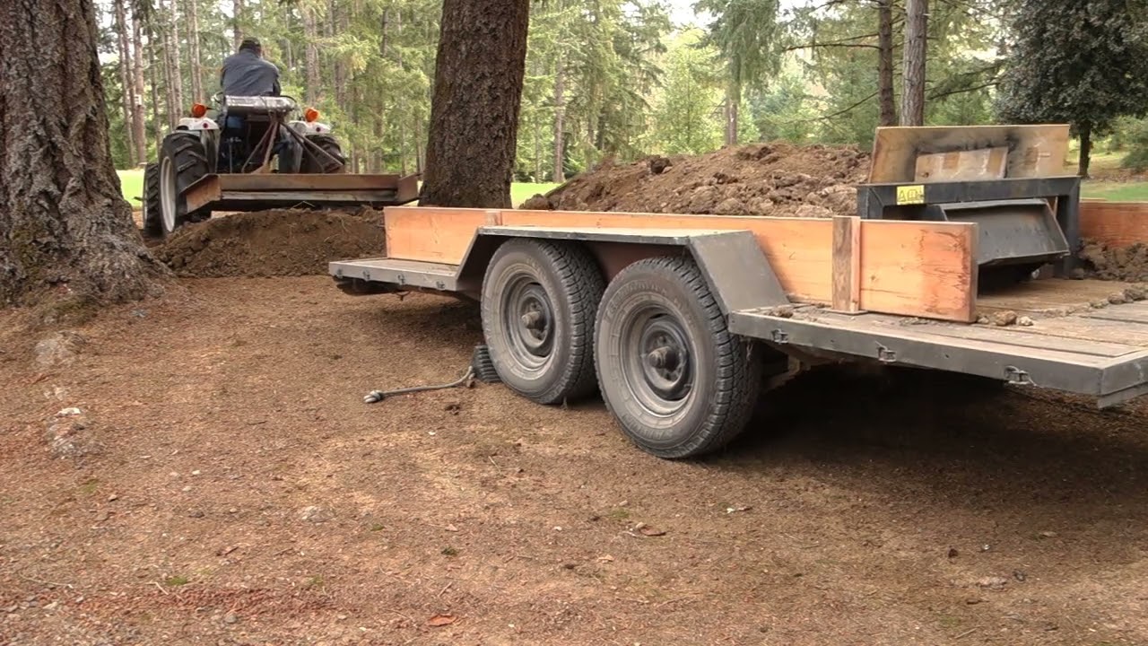 Unloading Dirt from Trailer