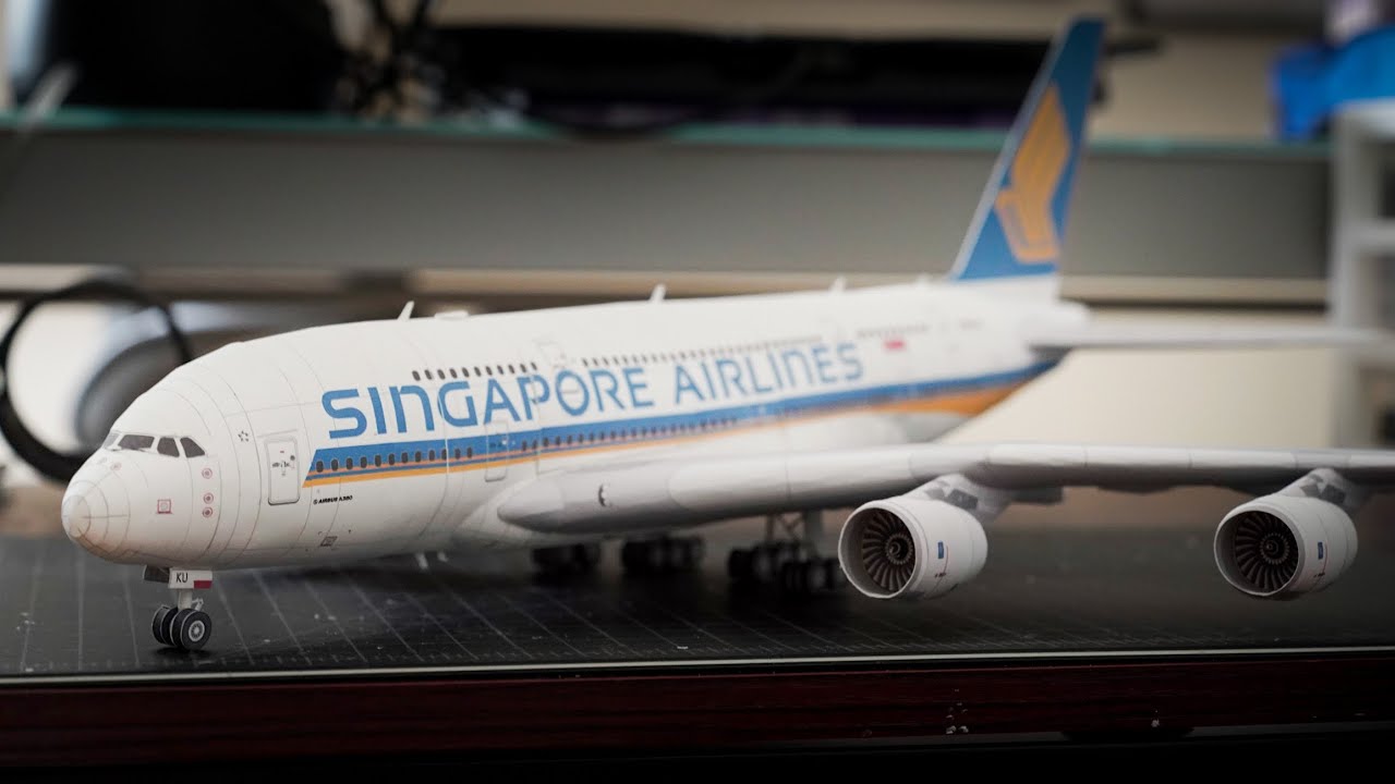 Singapore Airlines Airbus A380-800 Papercraft | Hermercraft Model