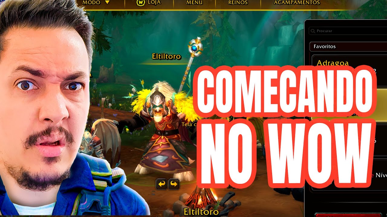 COME&Ccedil;ANDO NO WOW E CRIANDO CHARS - DICA FODA #canalnoobgo #skinscs2