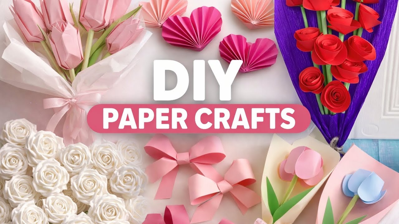 How to make flower with paper 🌸 /Easy DIY Flower Making Ideas✨