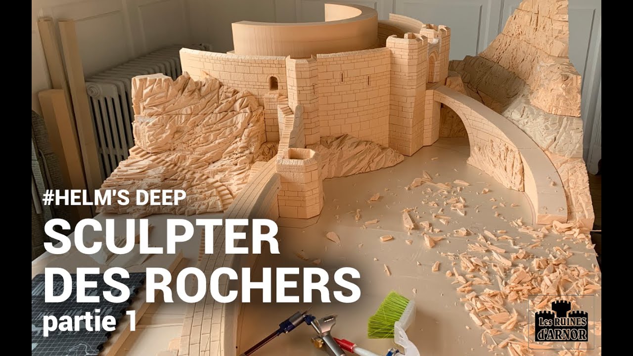 #Gouffre de Helm. Création d'un décor pour wargame: Sculpter les roches partie 1