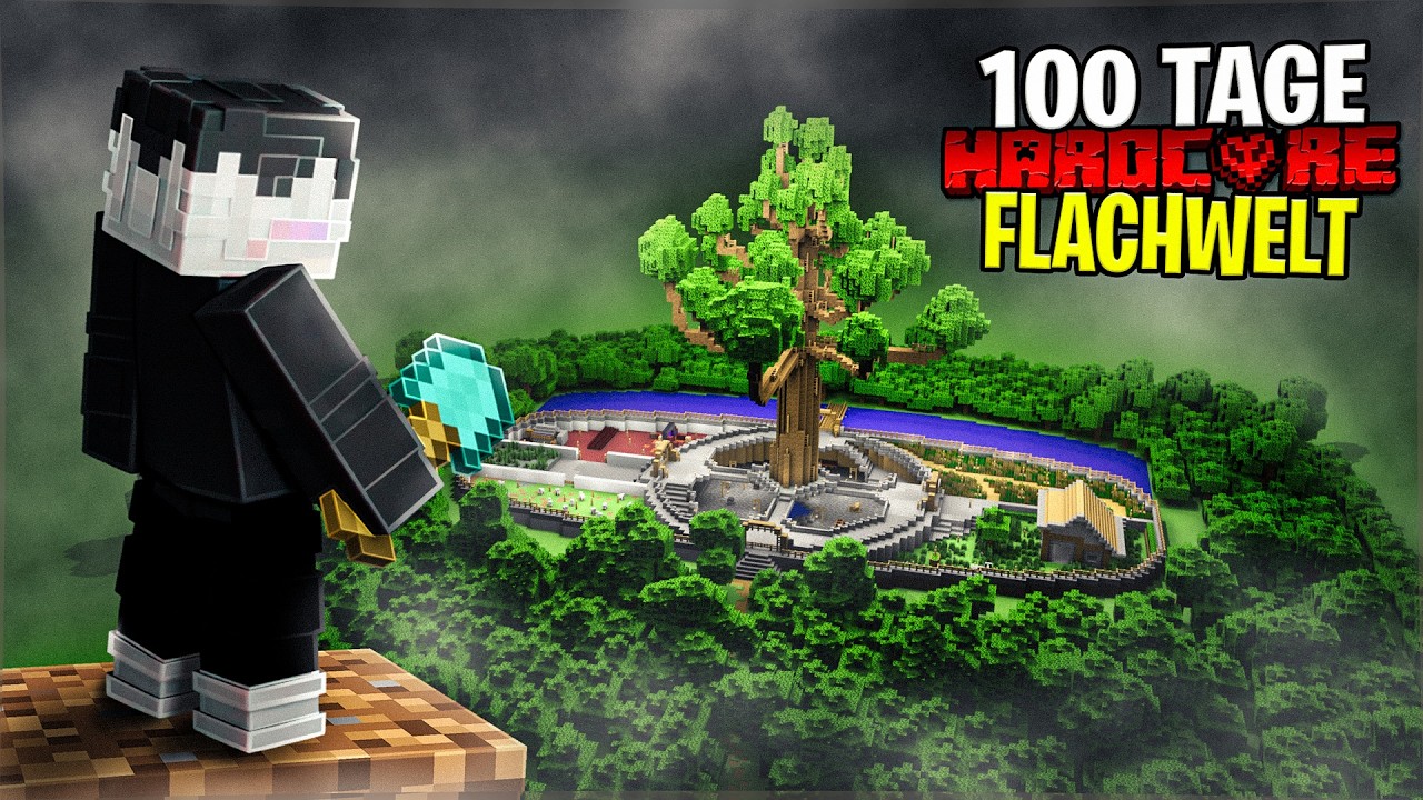 Ich &uuml;berlebe 100 Tage in Minecraft HARDCORE auf einer KOMPLETT FLACHEN Welt