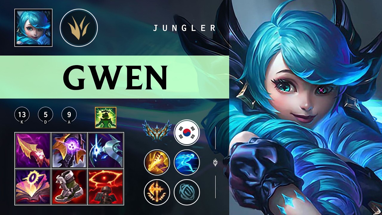 Gwen Jungle vs Kindred - KR Challenger Patch 26.05