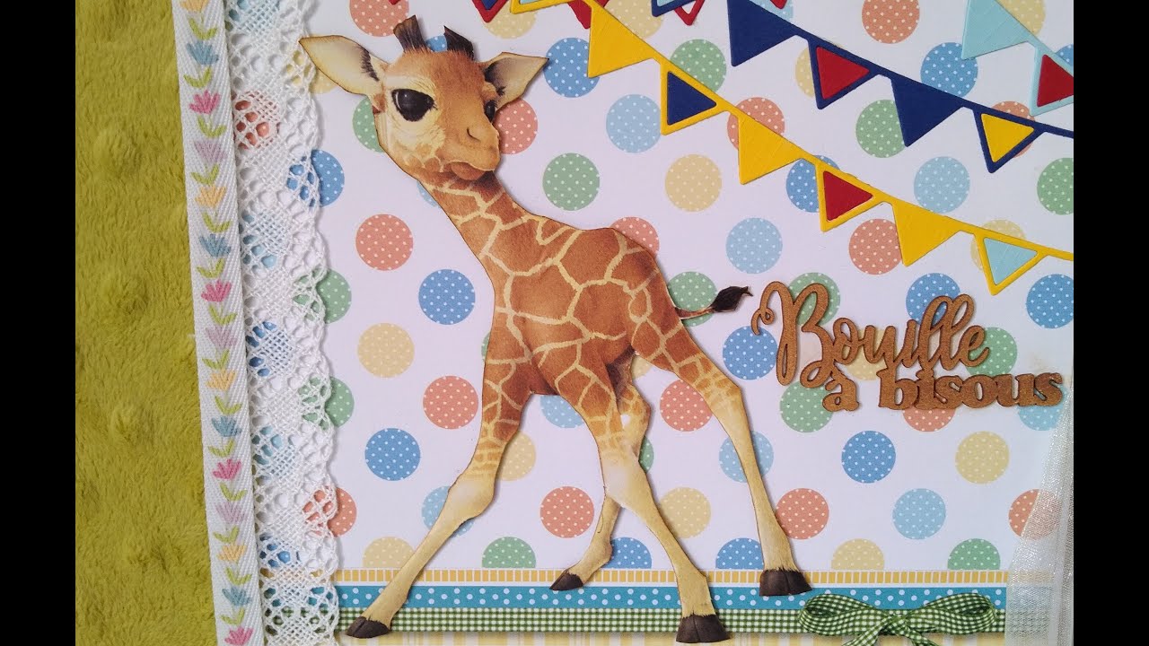 Album première année de bébé scrapbook : Tuto 5 - Page aux cartes pêle-mêle