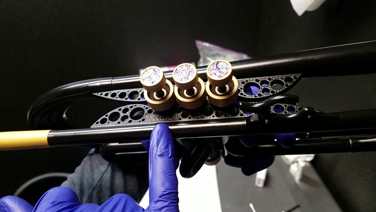 Final assembly/inspection of a new Harrelson trumpet
