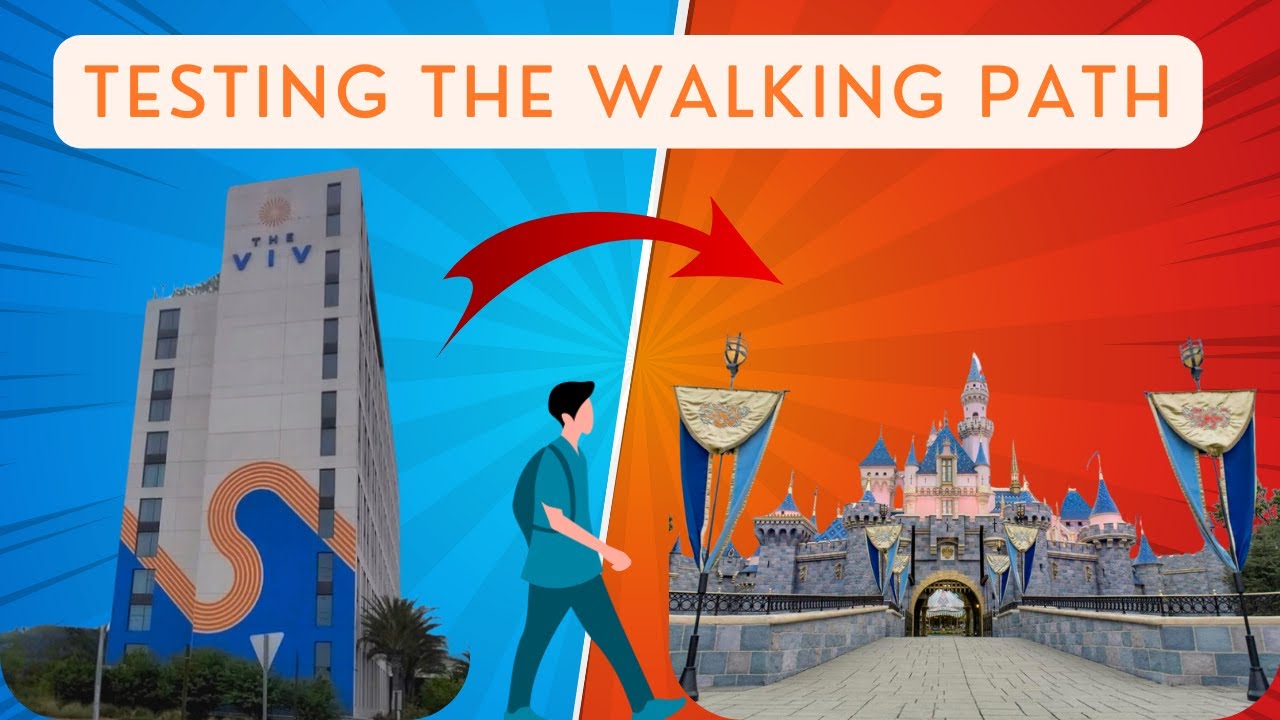 Full Walking Path From The Viv Hotel To Disneyland's Main Entrance!