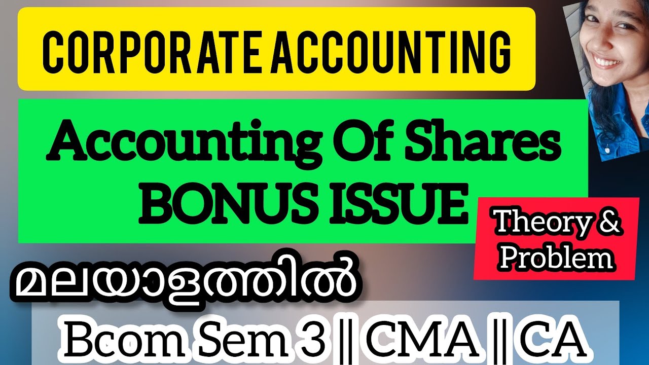 Bonus Issue || Accounting Of Shares|| Corporate Accounting|| Commerce Companion