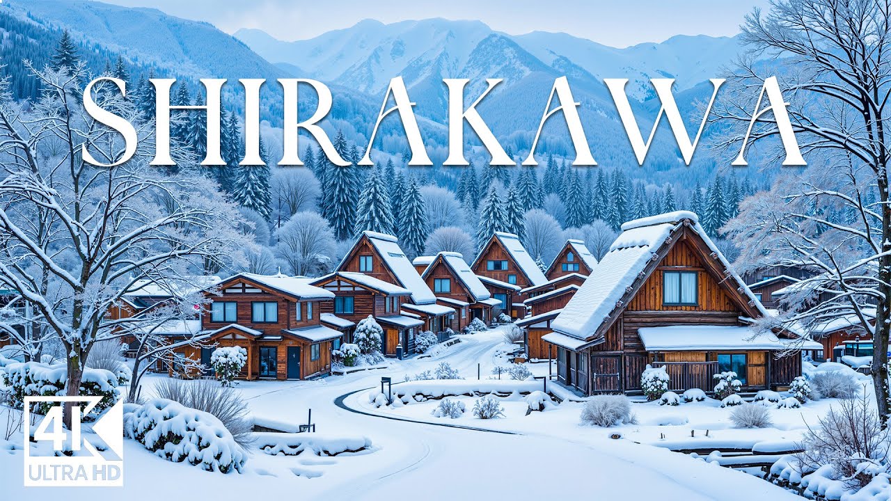 Shirakawa 4K | Winter Wonderland – Snowy Gassho Villages & Frozen Mountain Valleys