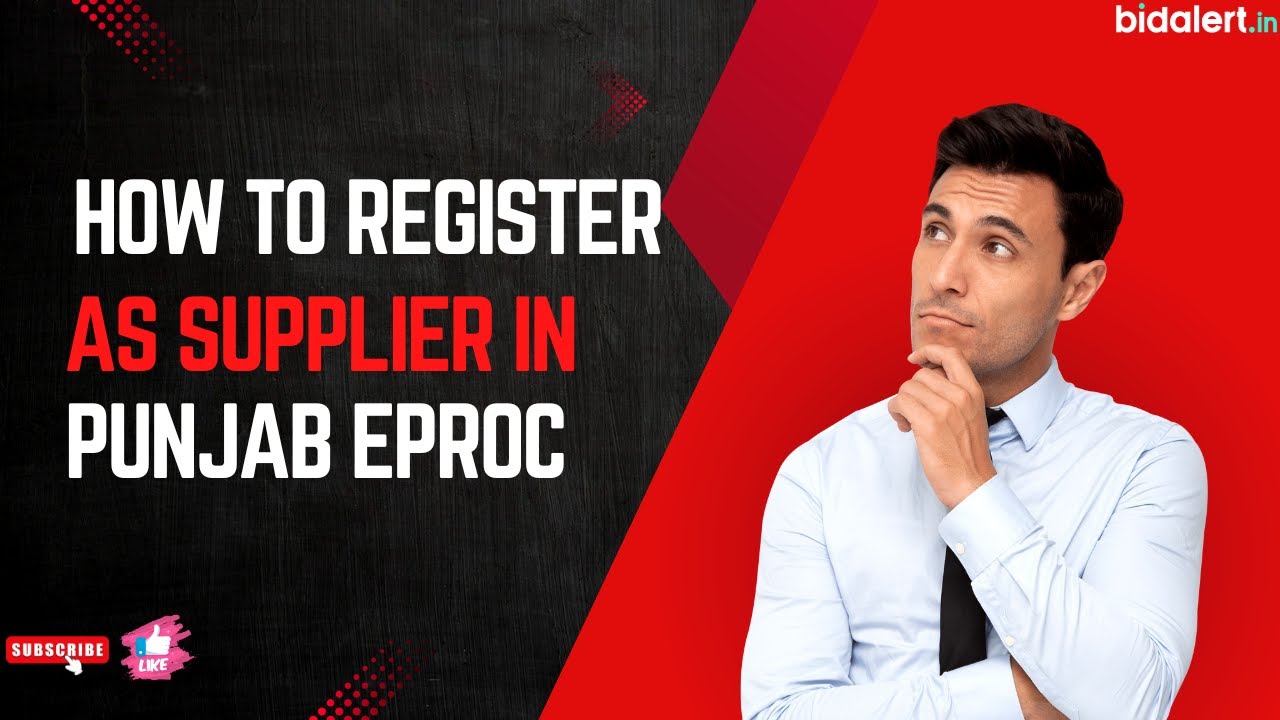 How to Register as a Bidder in Punjab EProcurement Site  || Eprocurement || Supplier || TENDERS