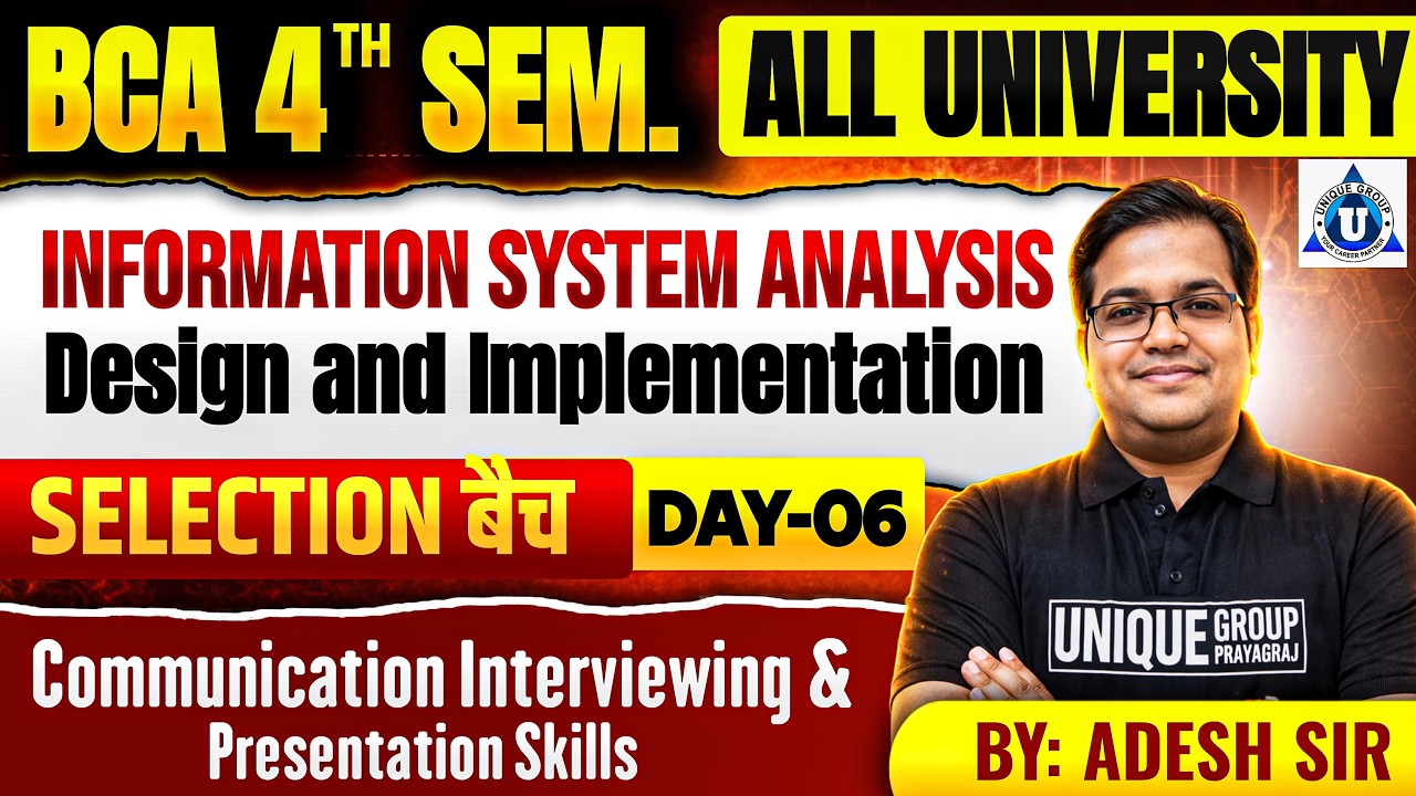 BCA 4th Sem || ISADI ||Communication Interviewing &Presentation Skills || Day- 06