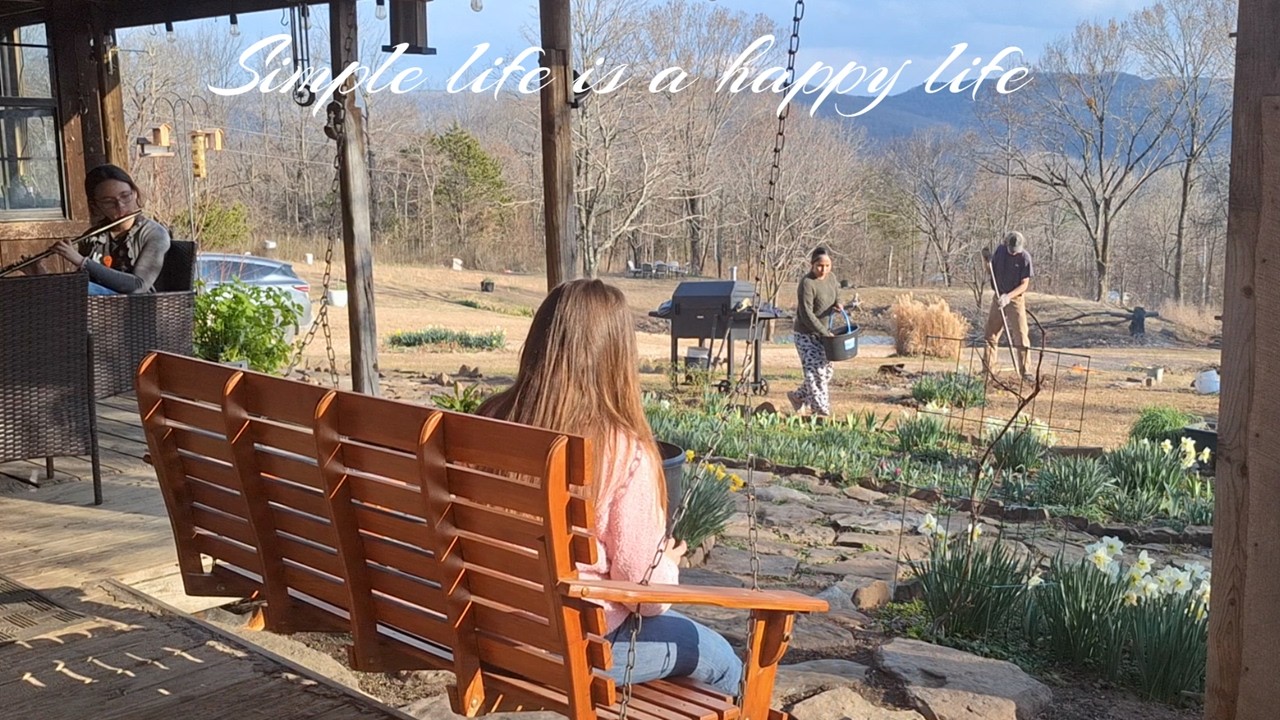 Peaceful life in the American countryside\ Building the new garden\ Selling scrap