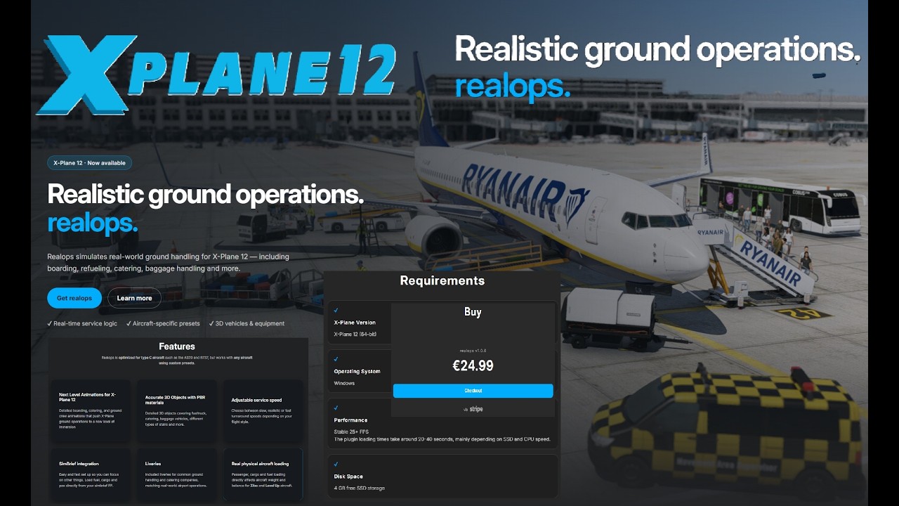 REALOPS Realistic Ground Operations for X-PLANE 12 tutorial