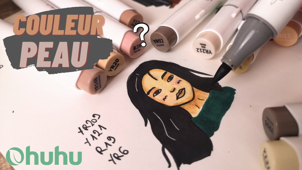 Je teste les Ohuhu Brush Marker Couleur Peau !! Feutres Alcool