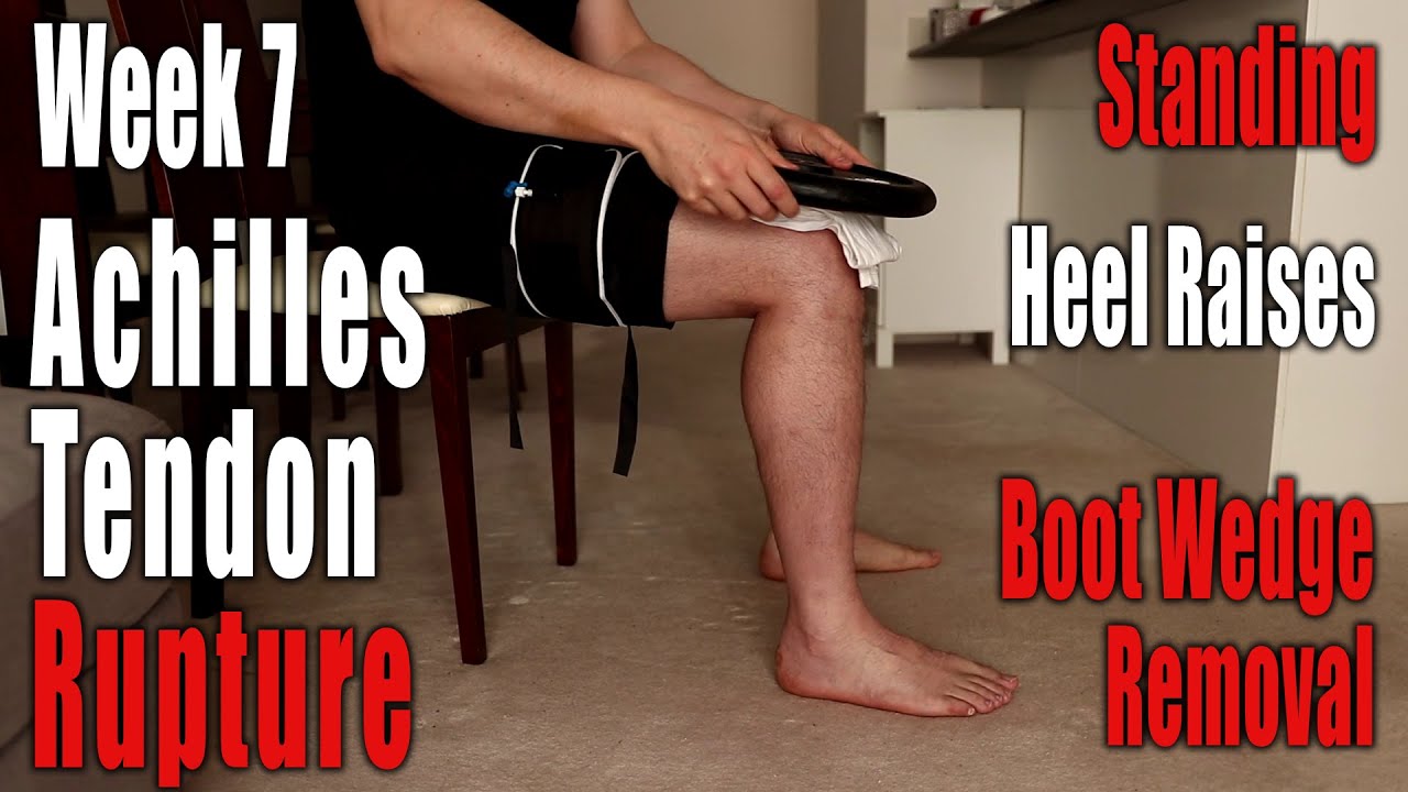 Achilles Tendon Rupture, Non-Surgical Recovery | Week 7: New Exercises, Boot Wedges and Frustration