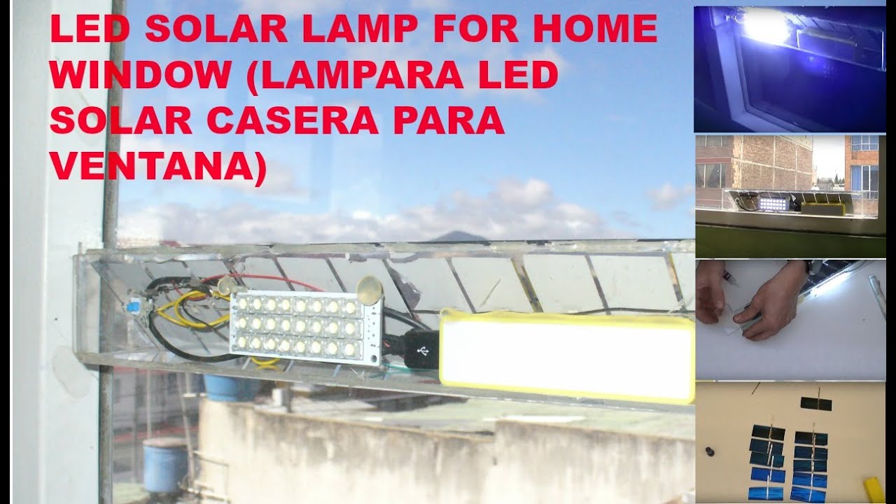 lampara solar led casera para ventana