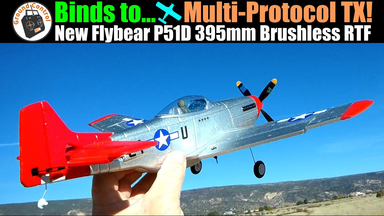 Подключается к многопротокольному передатчику! НОВЫЙ Flybear FX9501 P51D 395 мм, бесщёточный, 4 к...