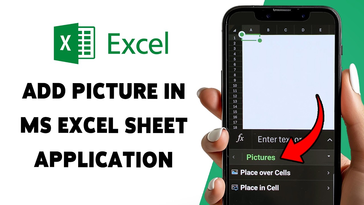 Как добавить изображение в приложение MS Excel | Вставка картинки в ячейку Excel на мобильном уст...