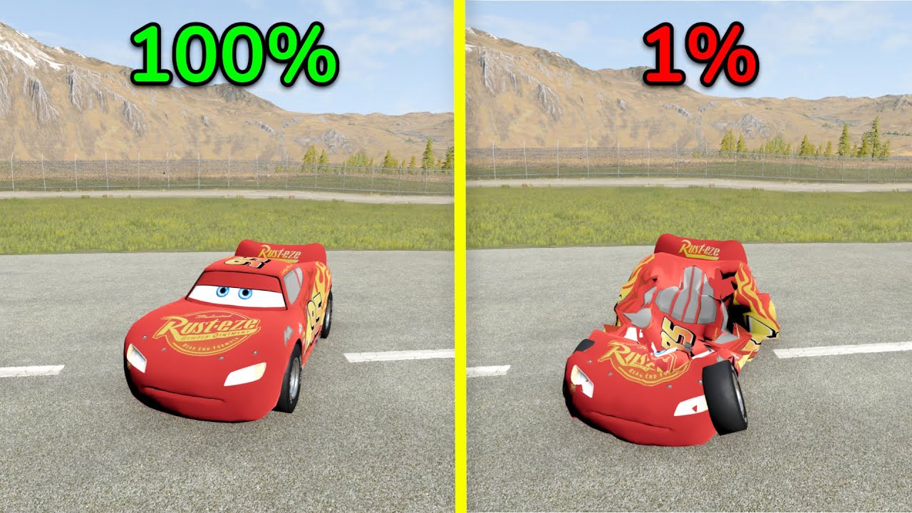 From Slow to Fast Cars Crash Test BeamNG Drive