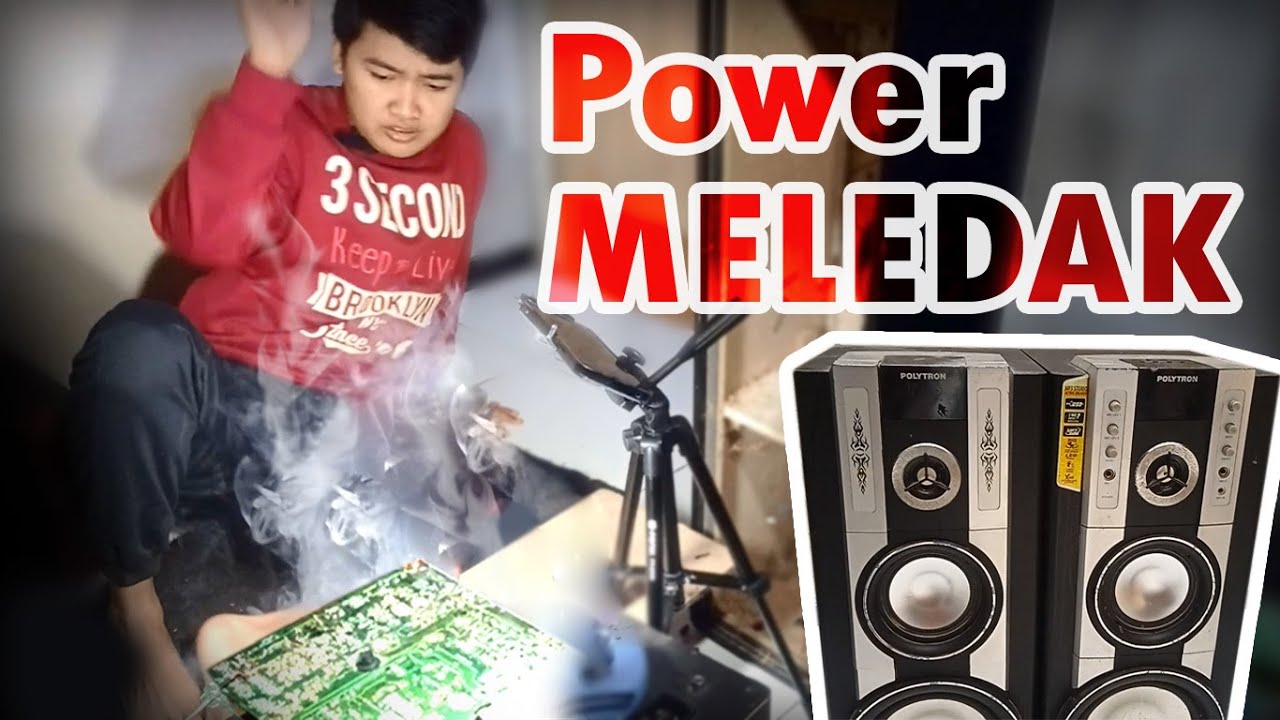 Resiko beli speaker rusak !! Salon aktif polytron led nyala tapi tidak keluar suara power jebol
