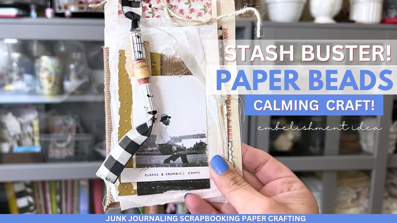HOARDER? No More! Use Your Stash! PAPER BEADS #massmaking #useyourstash