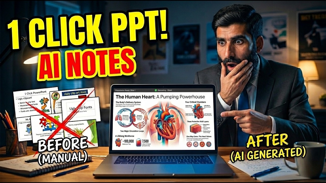 Stop Making Manual Slides! Create PPT in 1 Click with Google NotebookLM