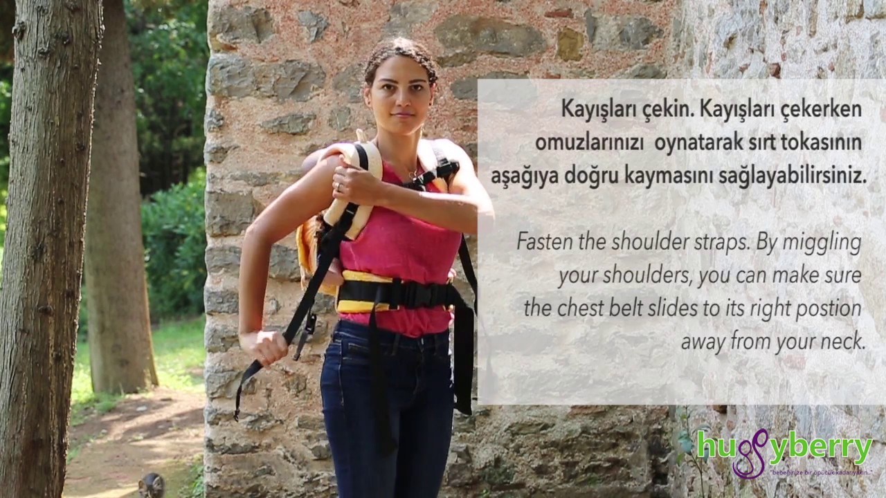 Huggyberry Kanguru Sırtta Taşıma / Huggyberry Ergonomic Carrier Back Carry Tutorial