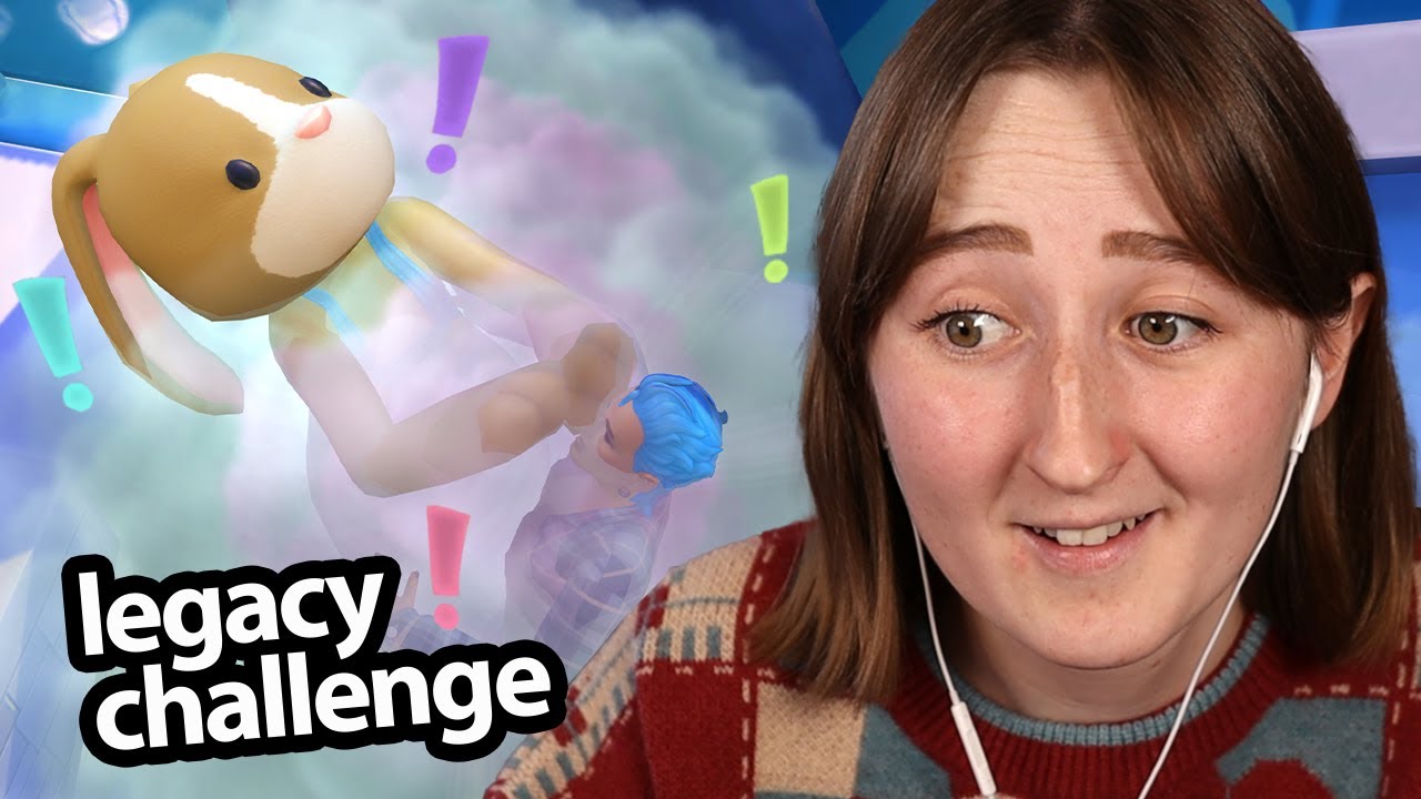 my sim BEAT UP the flower bunny??? | Nightmare Legacy Challenge #57