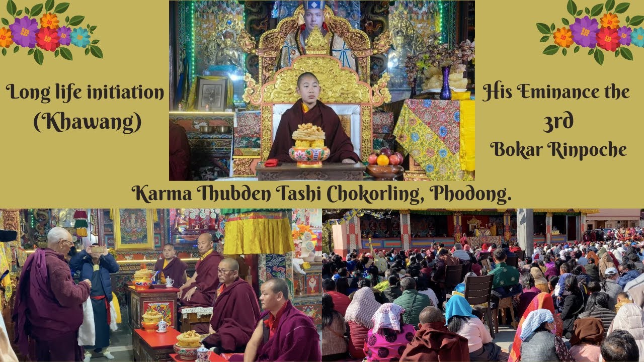 Long Life initiation (Khawang) at Karma Thubden Tashi Chokorling, Phodong, North Sikkim.