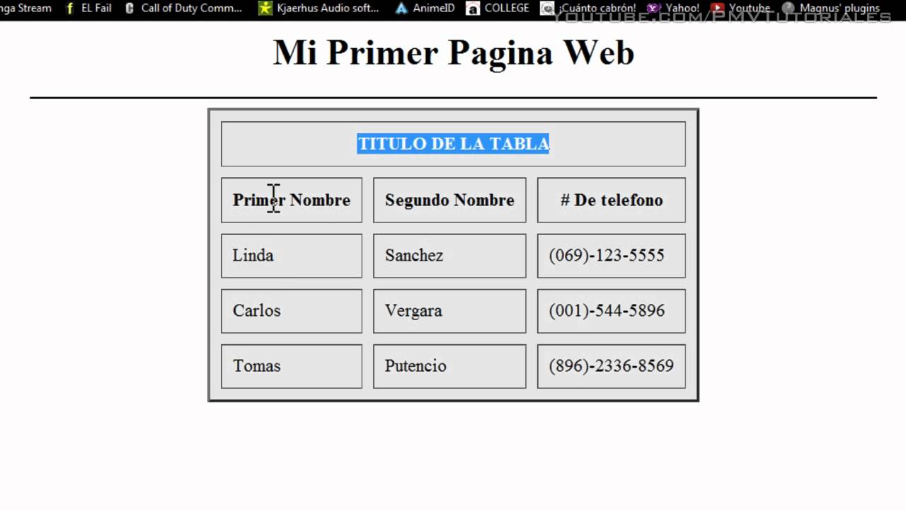 CURSO HTML | CREAR TABLAS - PARTE 2