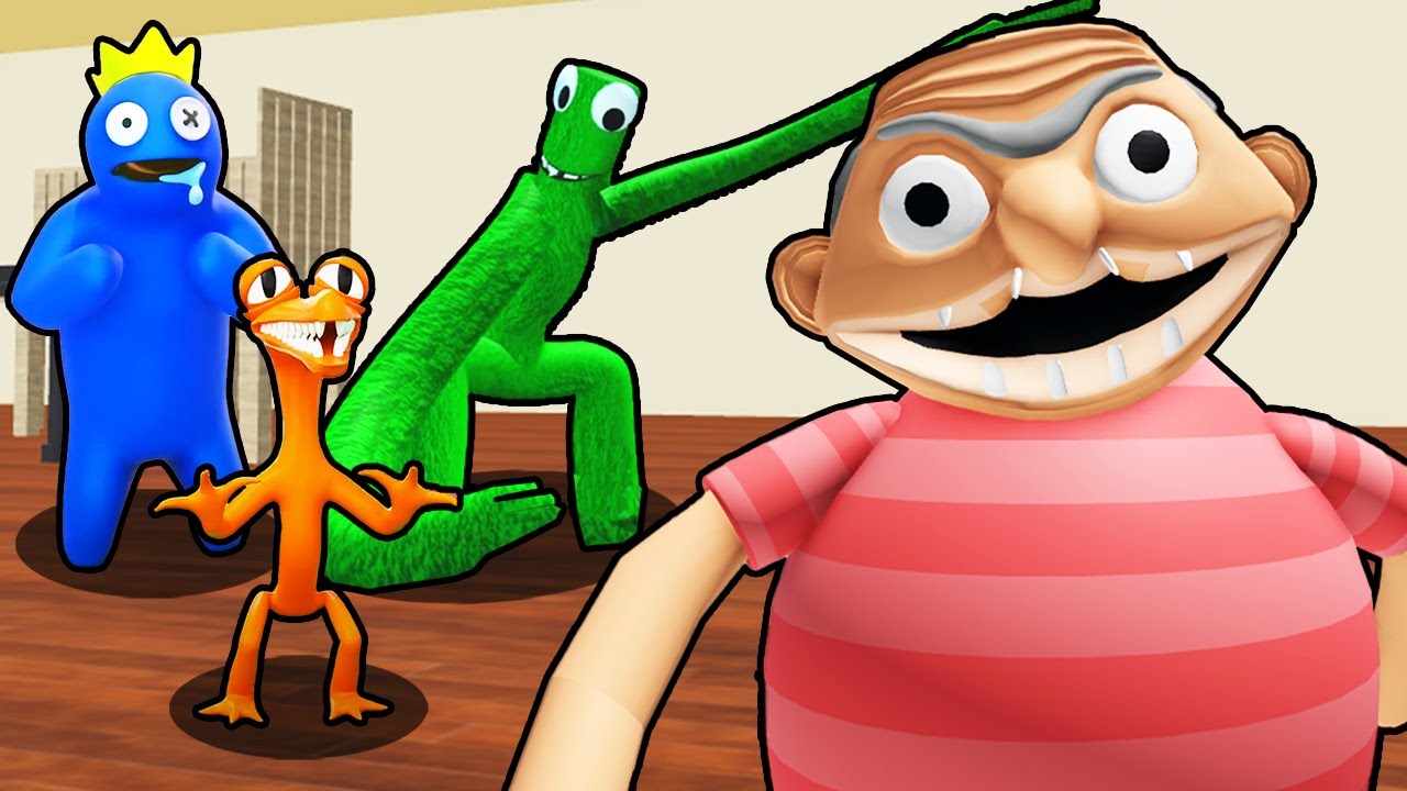 RAINBOW FRIENDS VS EVIL STEP DAD OBBY in ROBLOX!