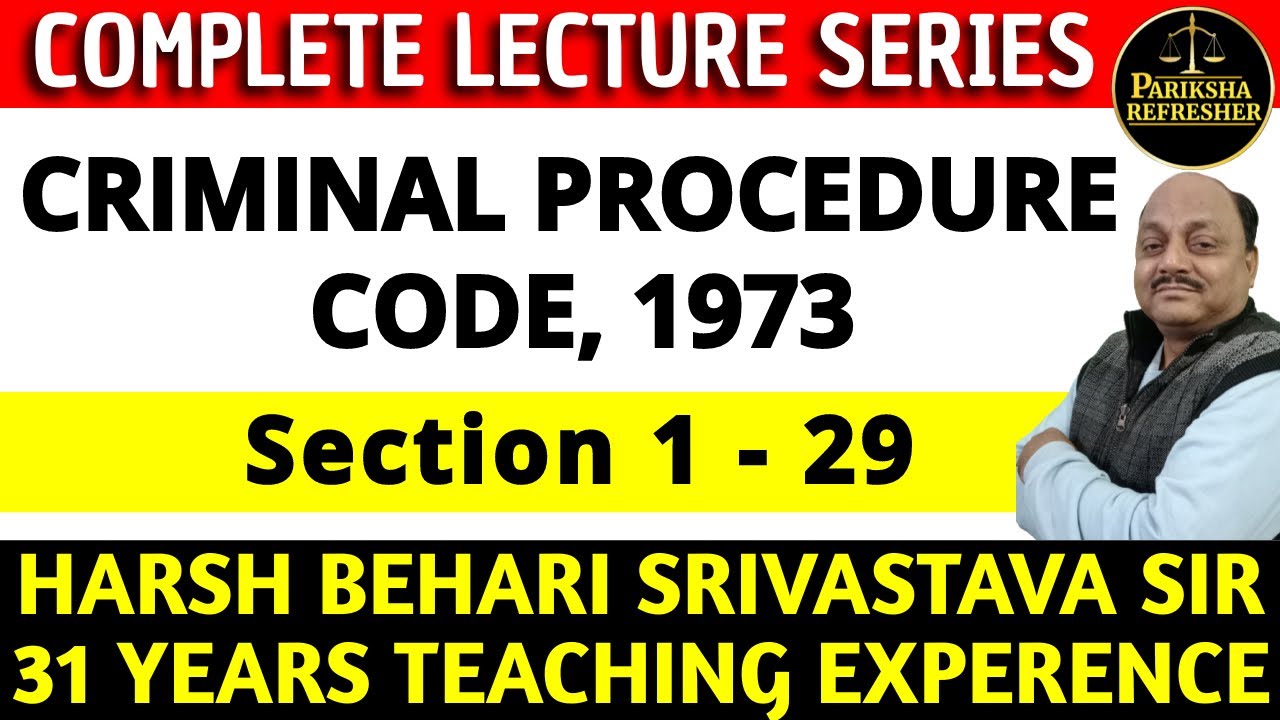 Complete Criminal Procedure Code | Section 1 To 29 Of CrPC In One Series | Pariksha Refresher |P1