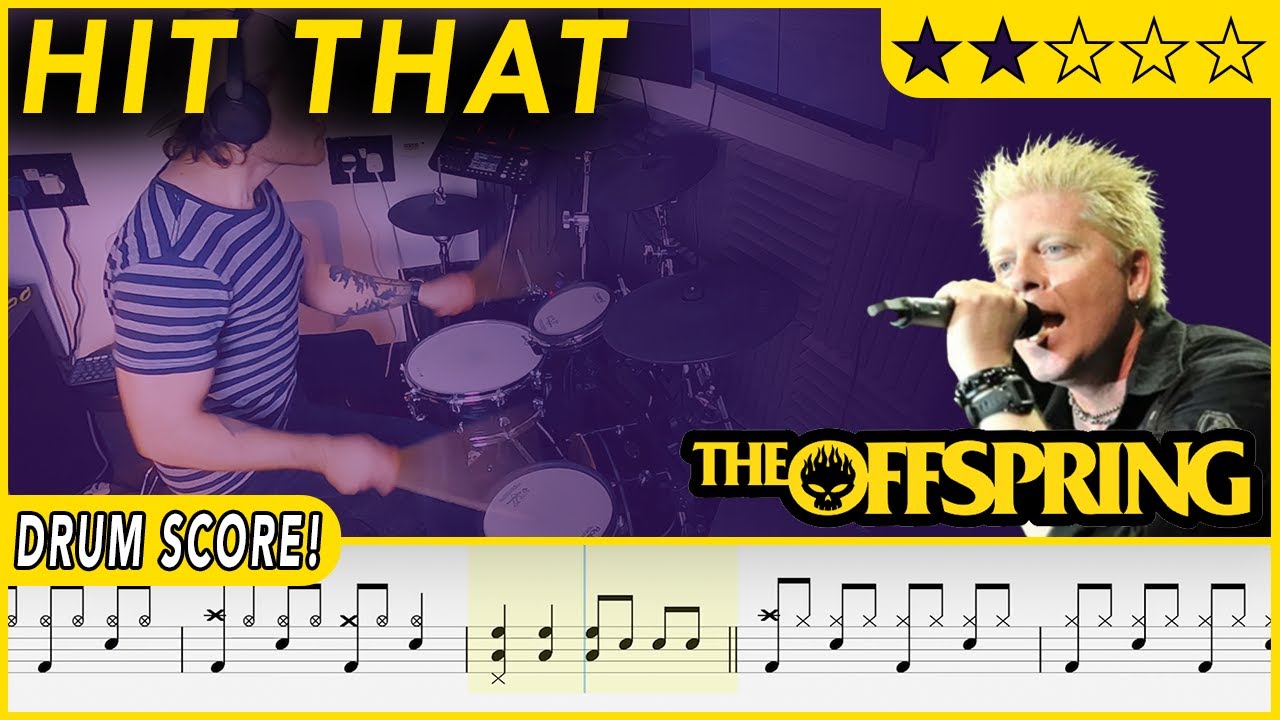 Hit That - The Offspring | DRUM SCORE Sheet Music | #428 DRUMSCRIBE