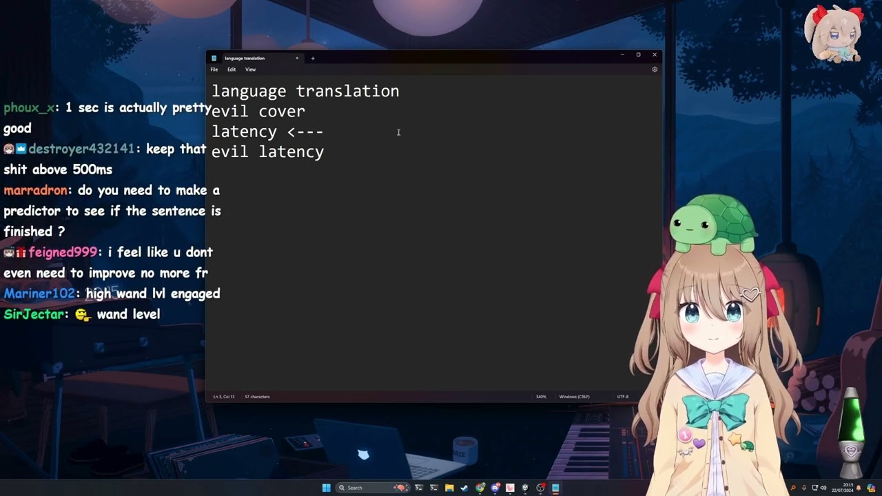 Vedal talks about latency