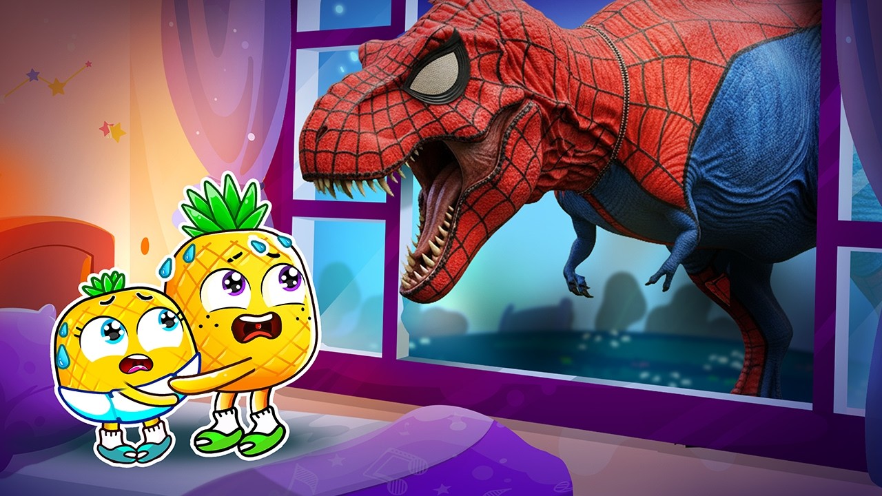 The Dino Monster in the Dark | Dinosaurs for Kids | Dinosaur at the Window  | Kids Songs by YUM YUM