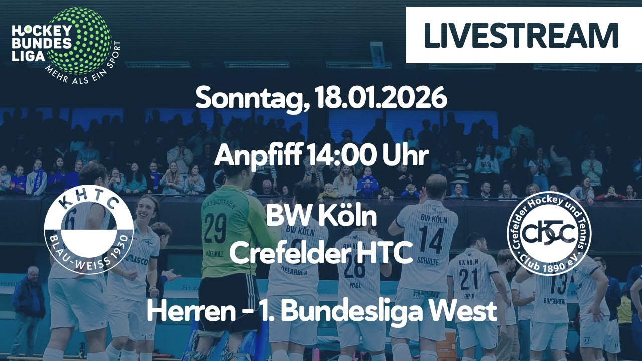 Herren - 1. Bundesliga West - BW Köln vs. Crefelder HTC (8. Spieltag - Hallensaison 2025/2026)