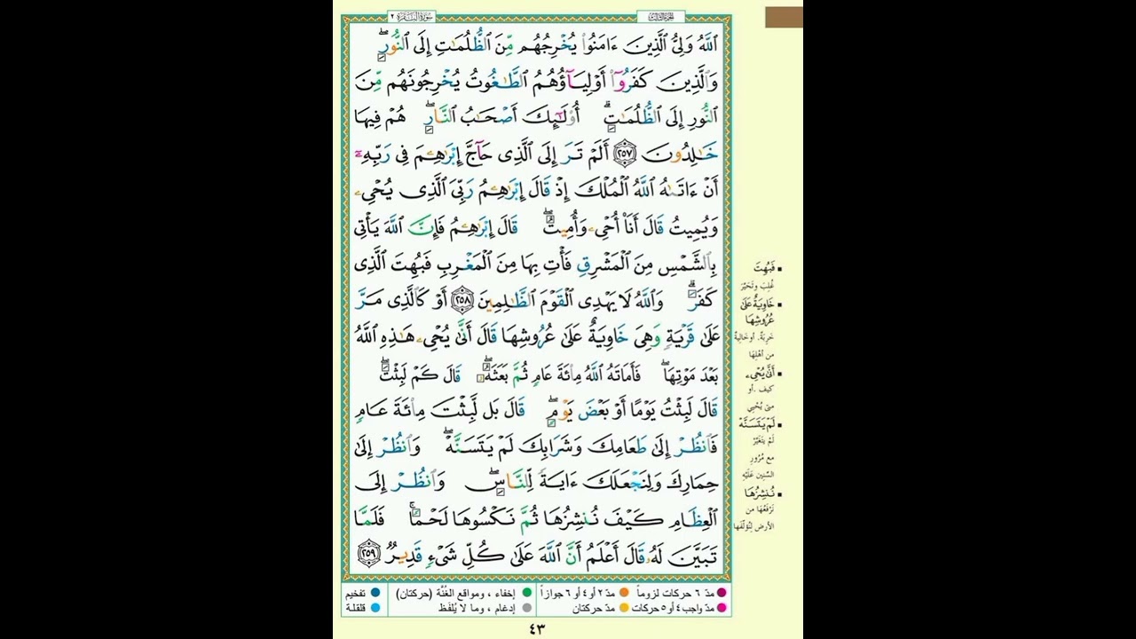 البقرة |الصفحة ٤٣| الله ولى الذين ءامنوا| تكرار الايه ٥ مرات بصوت الحصرى #quran