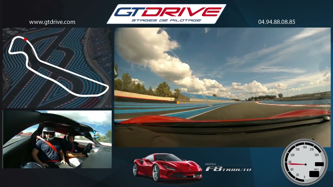Stage de Pilotage GT Drive Circuit Paul Ricard Ferrari F8 Tributo (Patrick)