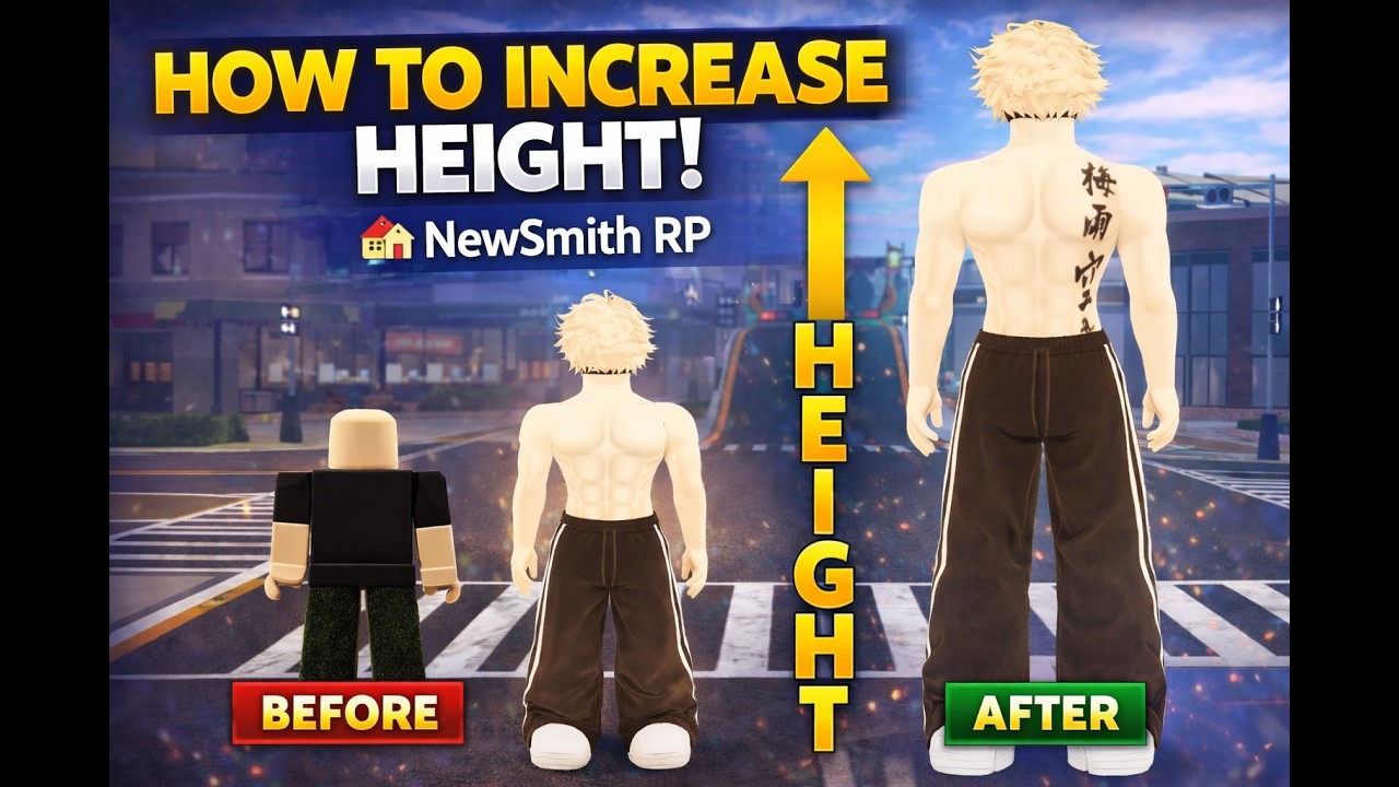 Как увеличить рост⬆️ и стать высоким⬆️ в New Smith RP🏠🏠 #roblox