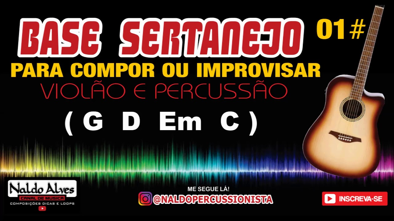 BASE SERTANEJO PARA COMPOR! LEVADA DE VIOL&Atilde;O E PERCUSS&Atilde;O