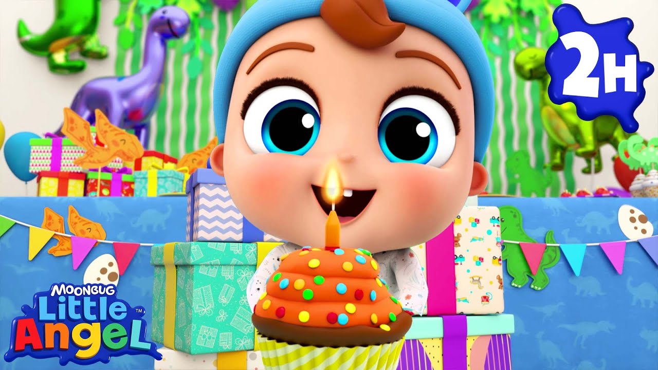 Baby John's Birthday Song!  🎂 | Little Angel | Special Kids Songs