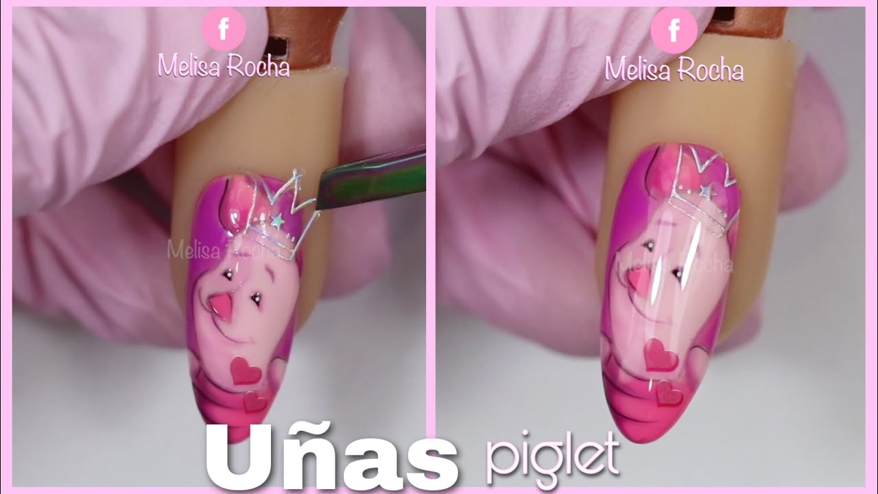 Piglet Nail Art 💅🏼✨ Micropainting